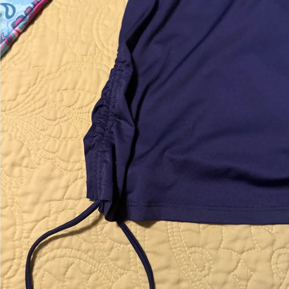 Jessica Simpson Navy and Multicolor Rash Guard - Picture 6 of 8